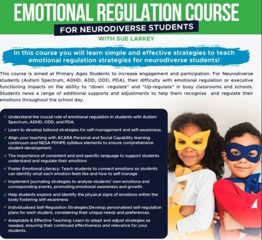 Challenging behaviour in the classroom: Emotional Regulation Course for Neurodiverse Students poster